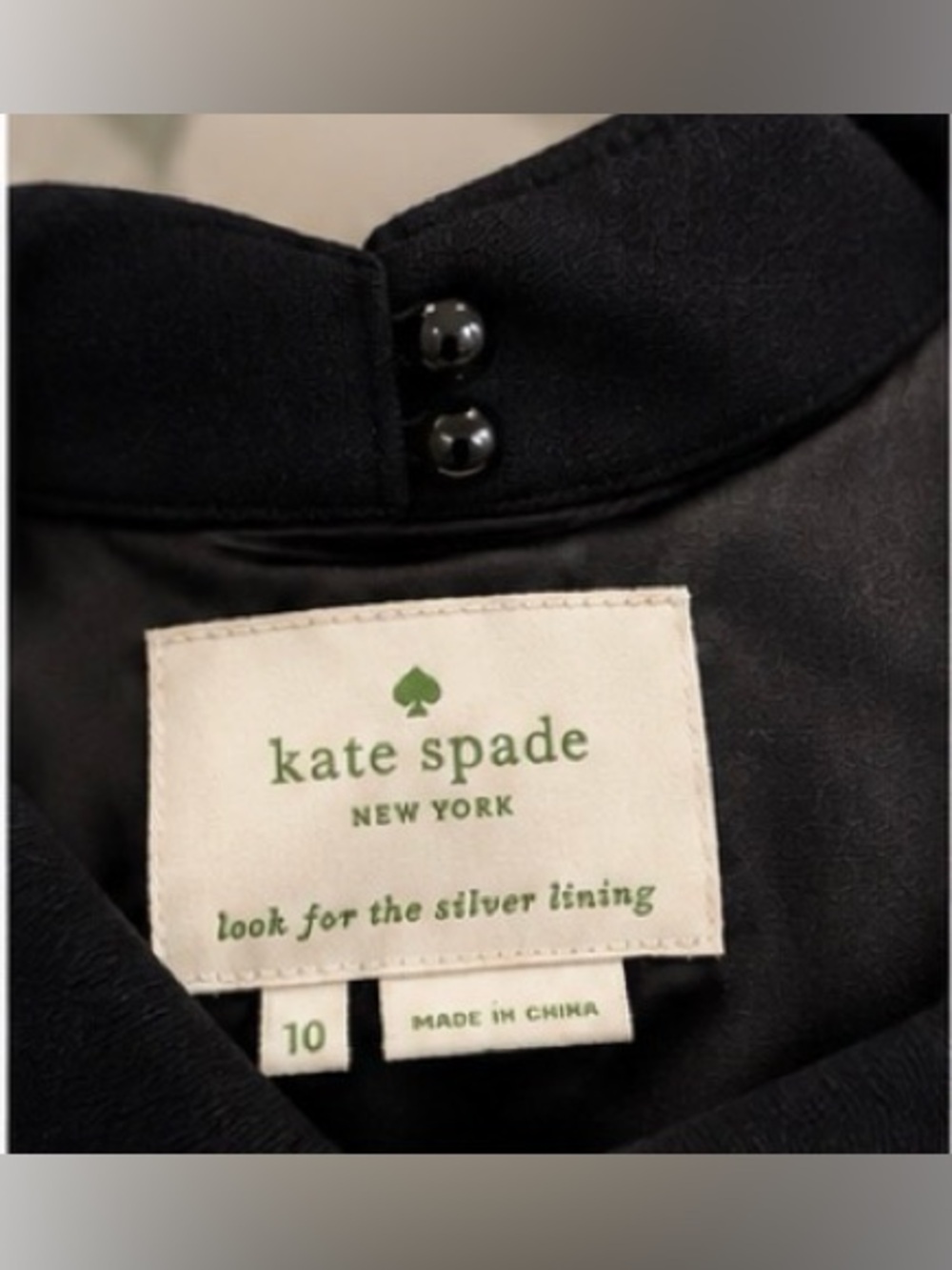 kate spade Black Midi Dress with White Bow Print - Picture 2 of 4